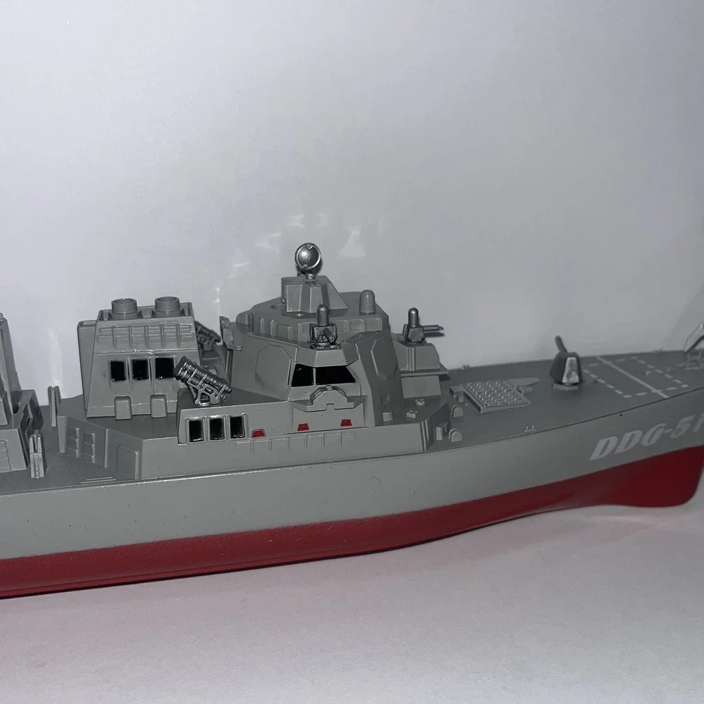 Warship Warship Model Destroyer Ornaments Military Plastic Toy Ship Collectible